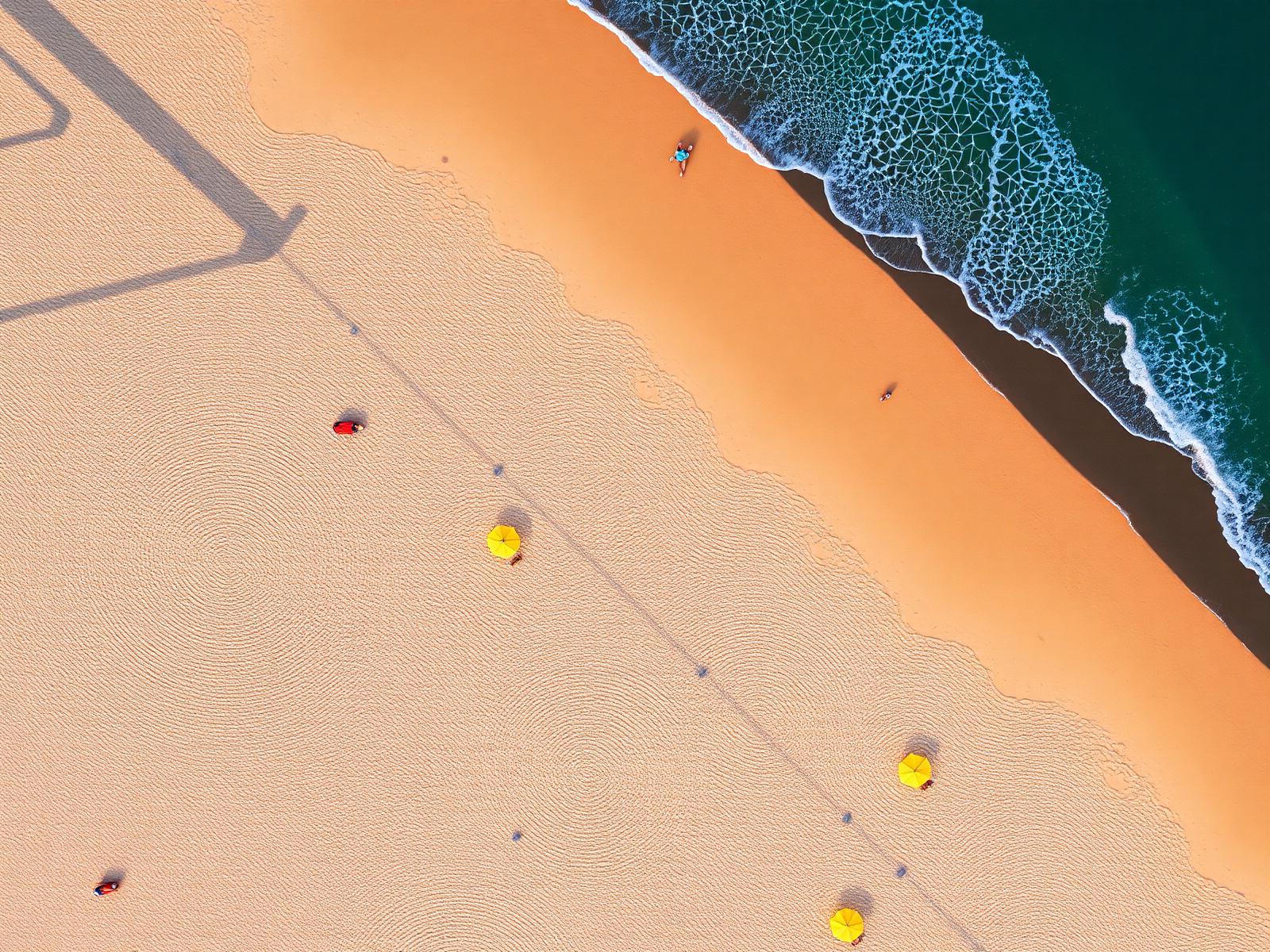 Aerial view of a Rio beach
